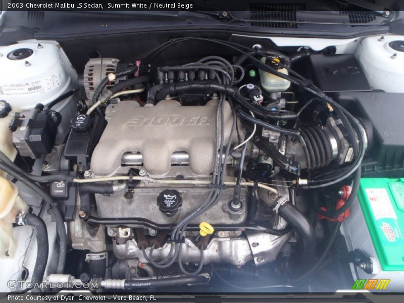 Summit White / Neutral Beige 2003 Chevrolet Malibu LS Sedan