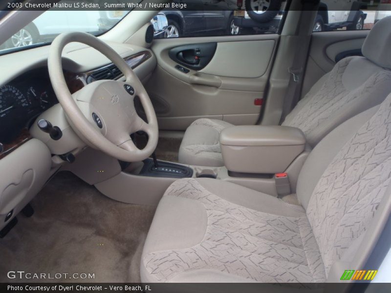 Summit White / Neutral Beige 2003 Chevrolet Malibu LS Sedan