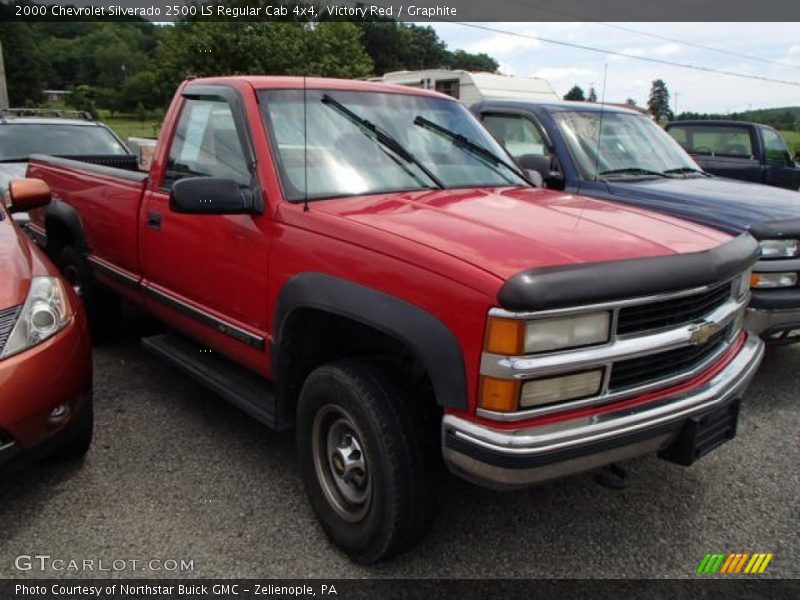 Victory Red / Graphite 2000 Chevrolet Silverado 2500 LS Regular Cab 4x4