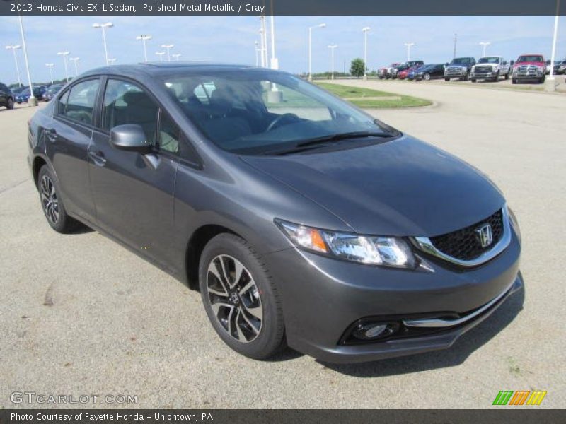 Polished Metal Metallic / Gray 2013 Honda Civic EX-L Sedan