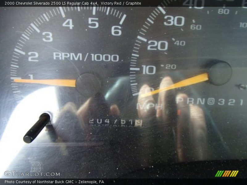 Victory Red / Graphite 2000 Chevrolet Silverado 2500 LS Regular Cab 4x4