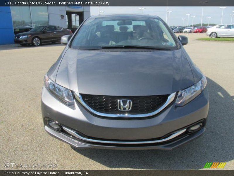 Polished Metal Metallic / Gray 2013 Honda Civic EX-L Sedan