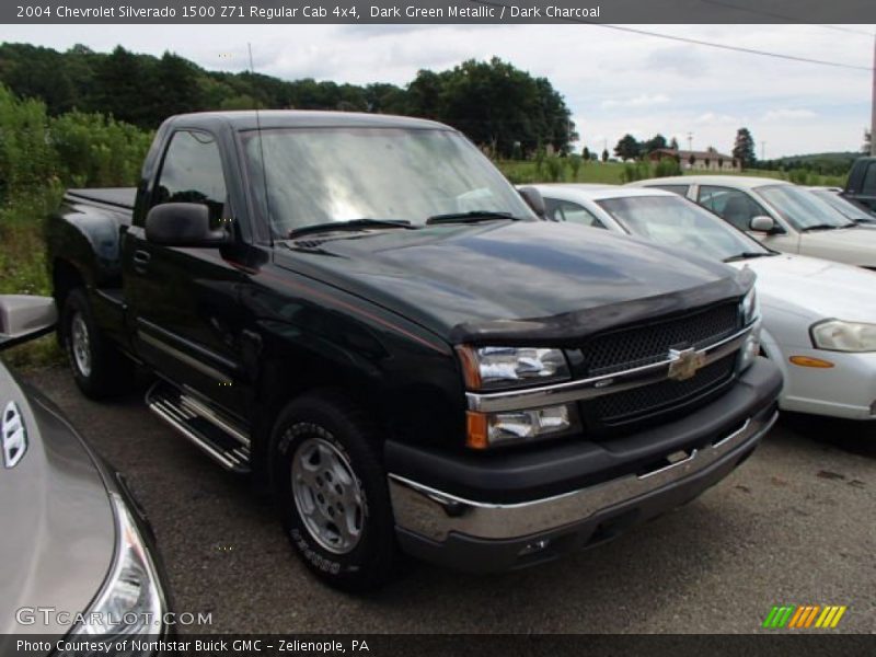 Dark Green Metallic / Dark Charcoal 2004 Chevrolet Silverado 1500 Z71 Regular Cab 4x4