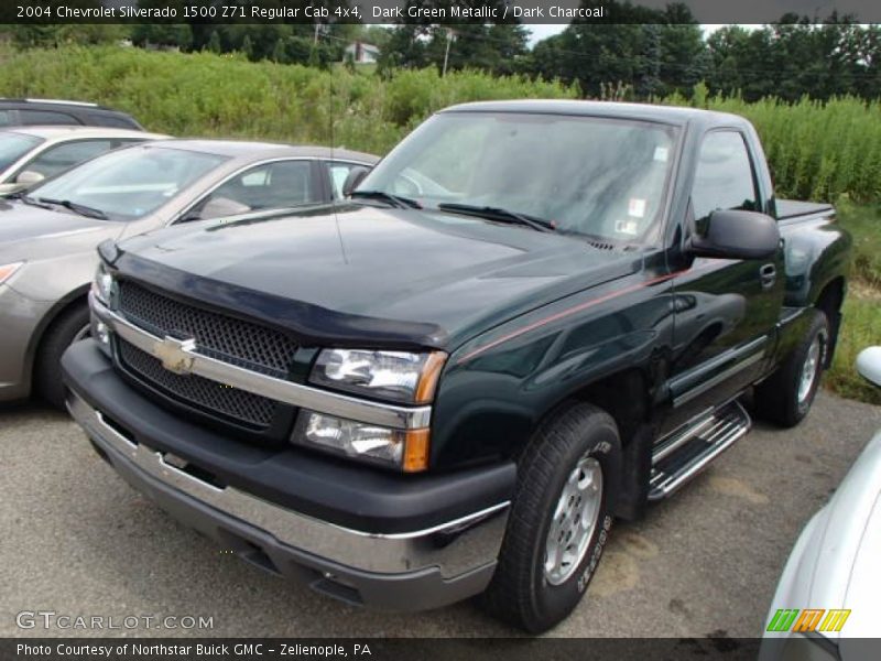 Dark Green Metallic / Dark Charcoal 2004 Chevrolet Silverado 1500 Z71 Regular Cab 4x4