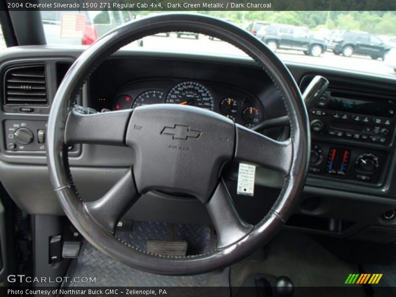 Dark Green Metallic / Dark Charcoal 2004 Chevrolet Silverado 1500 Z71 Regular Cab 4x4
