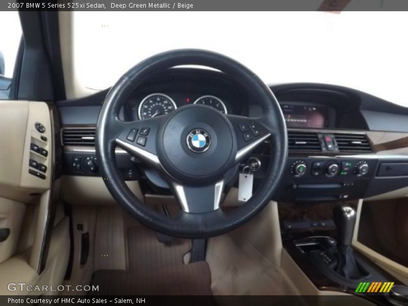 Deep Green Metallic / Beige 2007 BMW 5 Series 525xi Sedan