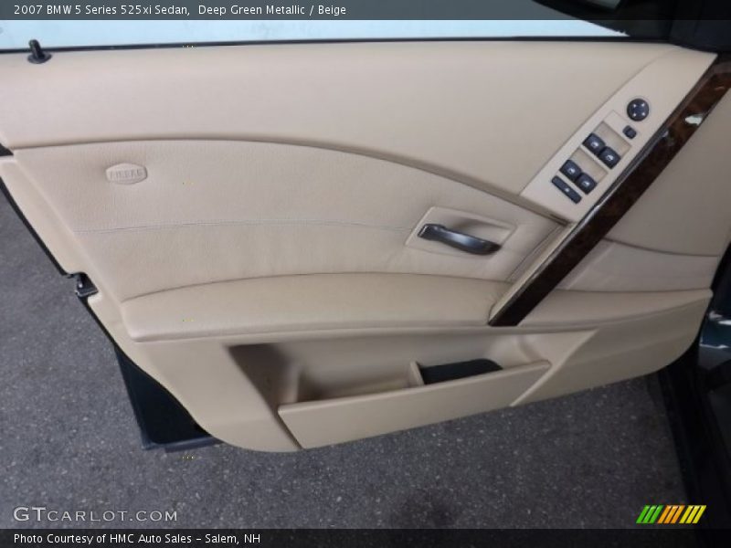 Deep Green Metallic / Beige 2007 BMW 5 Series 525xi Sedan