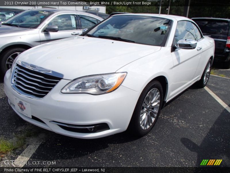 Bright White / Black/Light Frost Beige 2013 Chrysler 200 Limited Hard Top Convertible