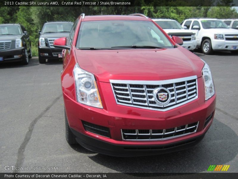 Crystal Red Tintcoat / Shale/Brownstone 2013 Cadillac SRX Luxury AWD