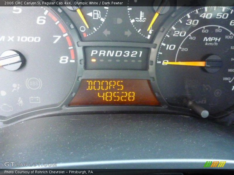 Olympic White / Dark Pewter 2006 GMC Canyon SL Regular Cab 4x4