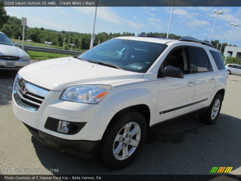 Cream White / Black 2008 Saturn Outlook XE AWD