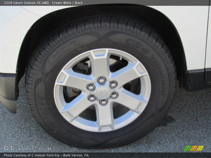 Cream White / Black 2008 Saturn Outlook XE AWD
