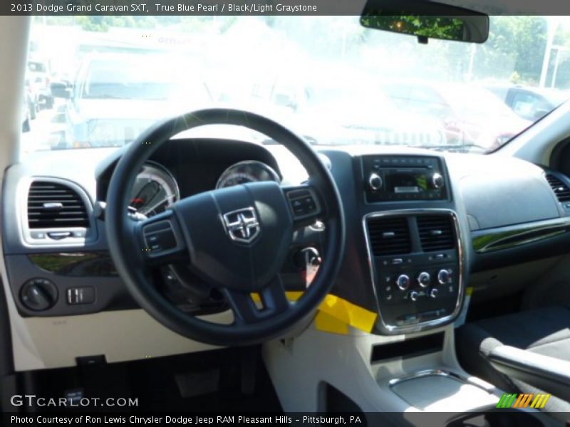 True Blue Pearl / Black/Light Graystone 2013 Dodge Grand Caravan SXT
