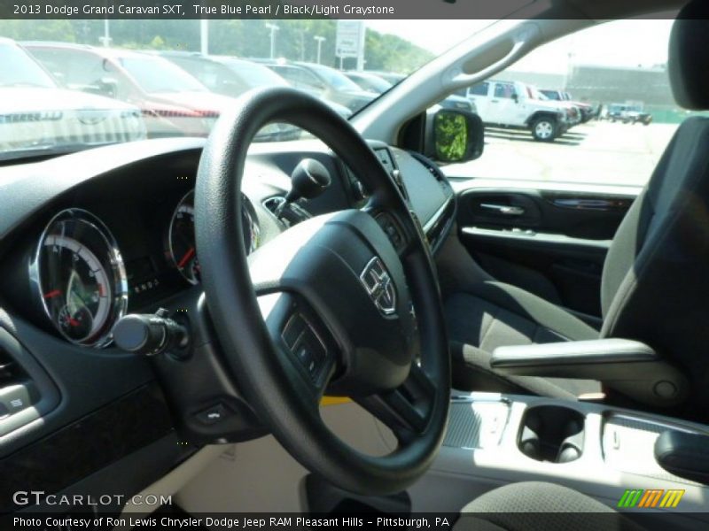 True Blue Pearl / Black/Light Graystone 2013 Dodge Grand Caravan SXT