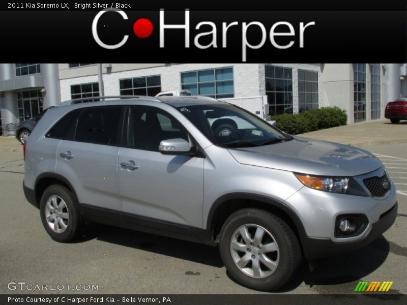 Bright Silver / Black 2011 Kia Sorento LX