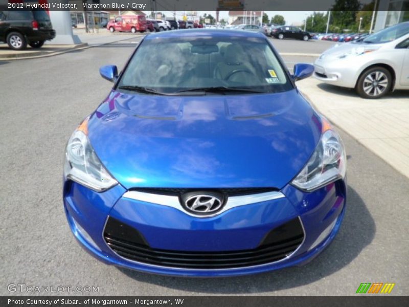 Marathon Blue / Gray 2012 Hyundai Veloster
