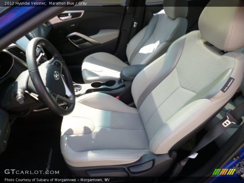 Marathon Blue / Gray 2012 Hyundai Veloster