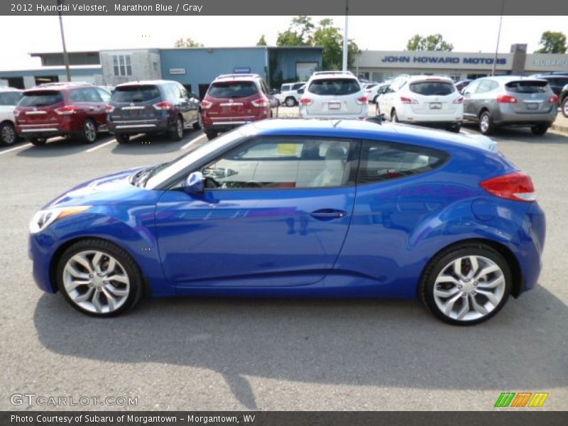 Marathon Blue / Gray 2012 Hyundai Veloster