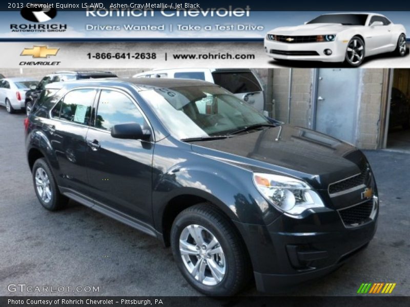 Ashen Gray Metallic / Jet Black 2013 Chevrolet Equinox LS AWD