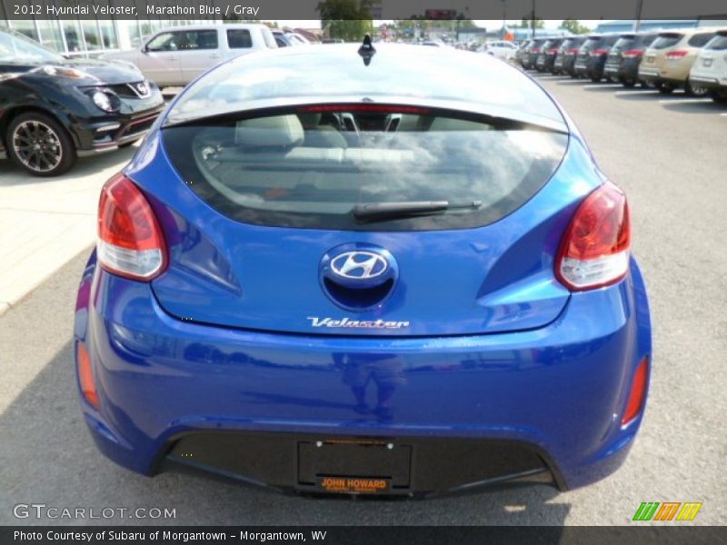 Marathon Blue / Gray 2012 Hyundai Veloster