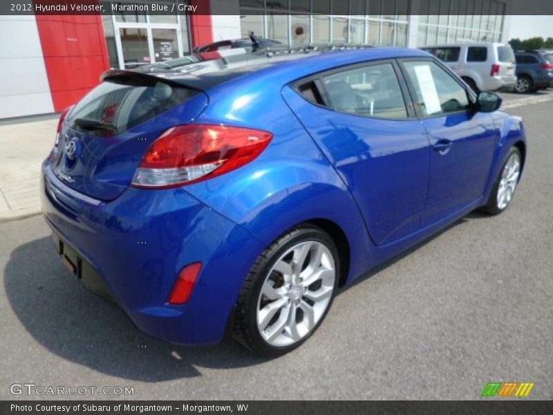 Marathon Blue / Gray 2012 Hyundai Veloster