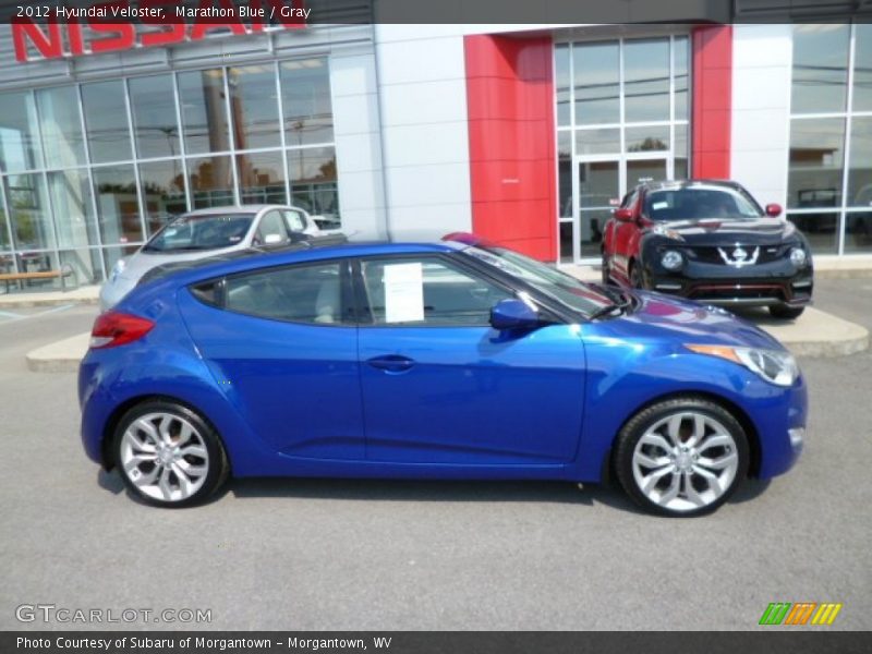 Marathon Blue / Gray 2012 Hyundai Veloster