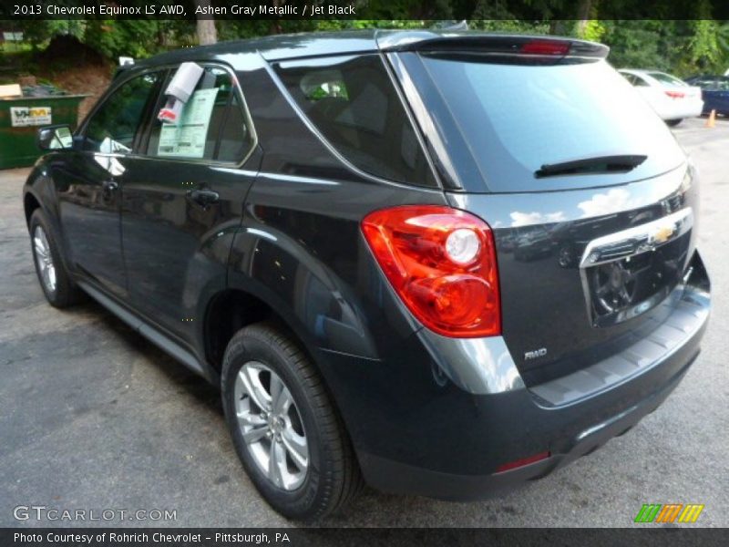 Ashen Gray Metallic / Jet Black 2013 Chevrolet Equinox LS AWD