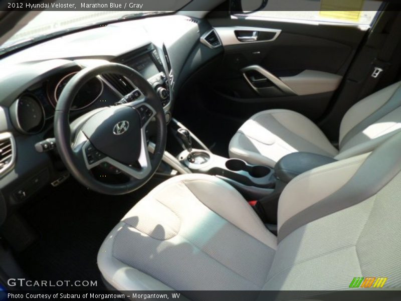 Marathon Blue / Gray 2012 Hyundai Veloster