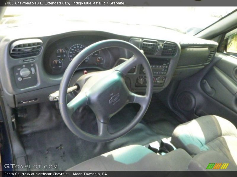 Indigo Blue Metallic / Graphite 2003 Chevrolet S10 LS Extended Cab
