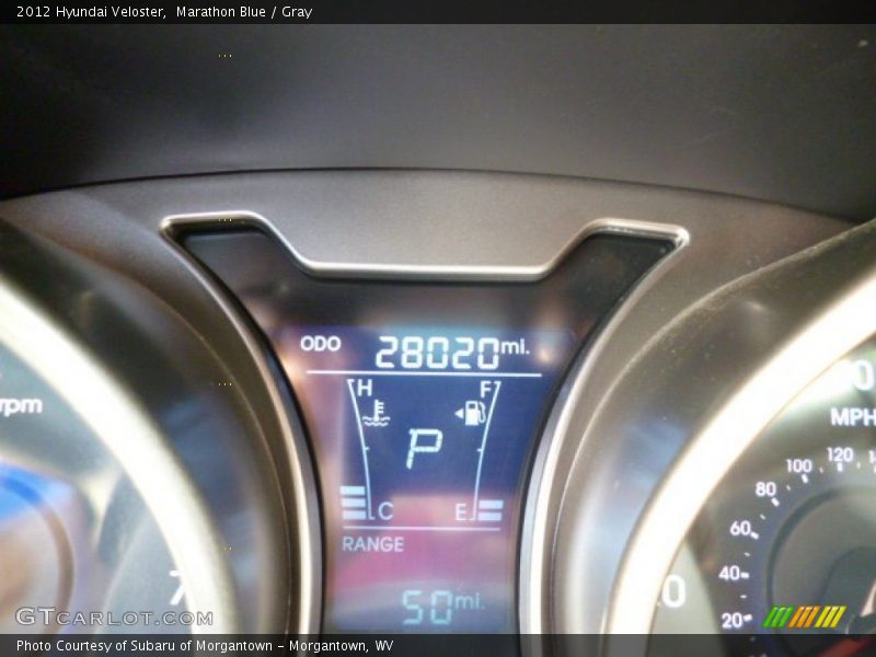 Marathon Blue / Gray 2012 Hyundai Veloster