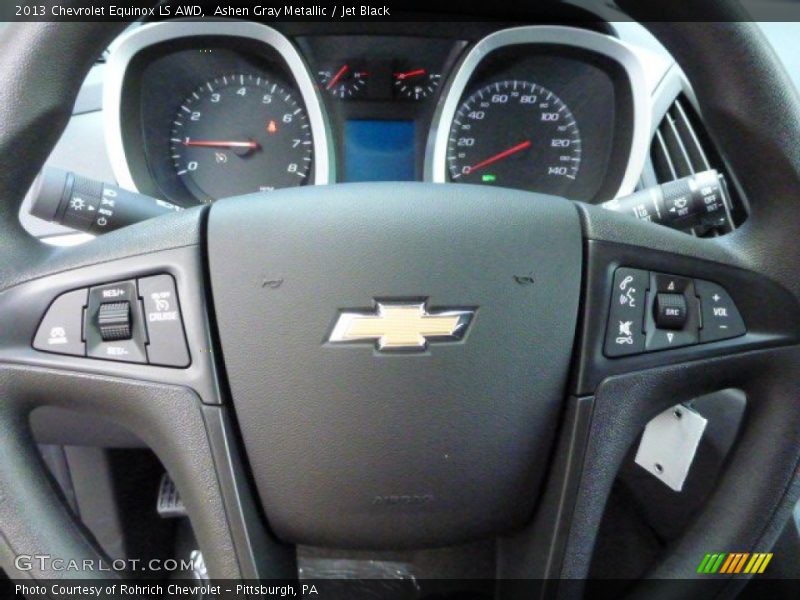 Ashen Gray Metallic / Jet Black 2013 Chevrolet Equinox LS AWD