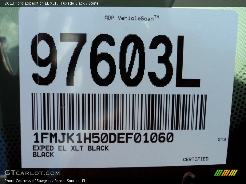 Tuxedo Black / Stone 2013 Ford Expedition EL XLT