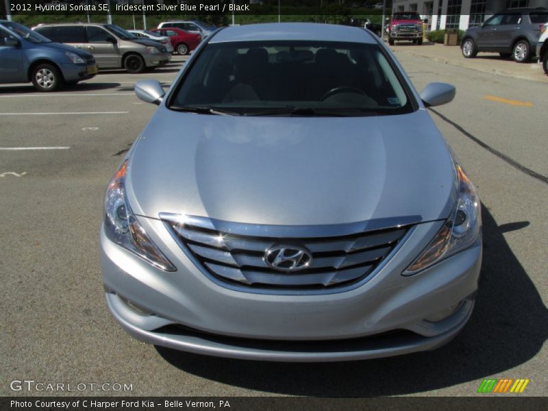 Iridescent Silver Blue Pearl / Black 2012 Hyundai Sonata SE