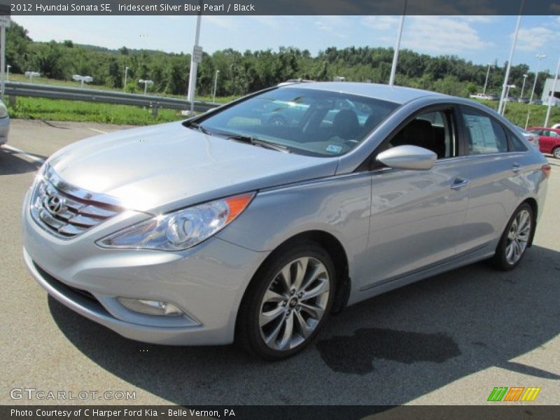 Iridescent Silver Blue Pearl / Black 2012 Hyundai Sonata SE