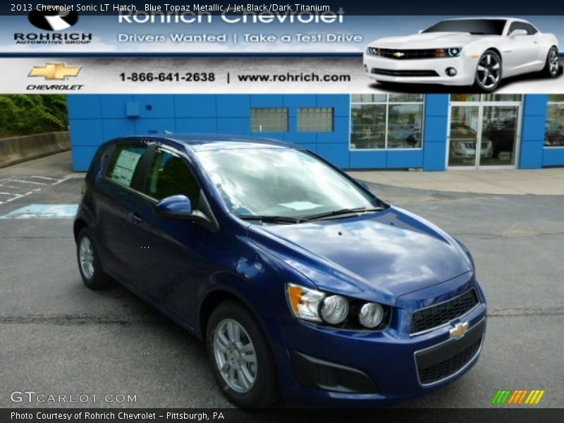 Blue Topaz Metallic / Jet Black/Dark Titanium 2013 Chevrolet Sonic LT Hatch