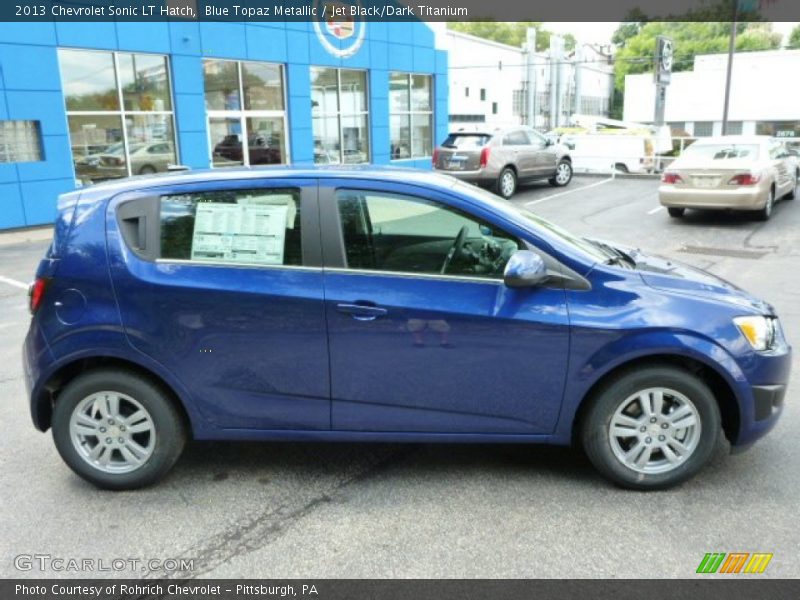 Blue Topaz Metallic / Jet Black/Dark Titanium 2013 Chevrolet Sonic LT Hatch