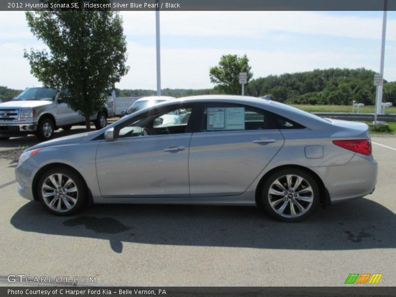 Iridescent Silver Blue Pearl / Black 2012 Hyundai Sonata SE