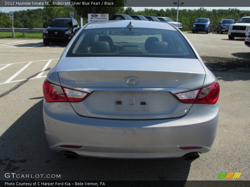 Iridescent Silver Blue Pearl / Black 2012 Hyundai Sonata SE