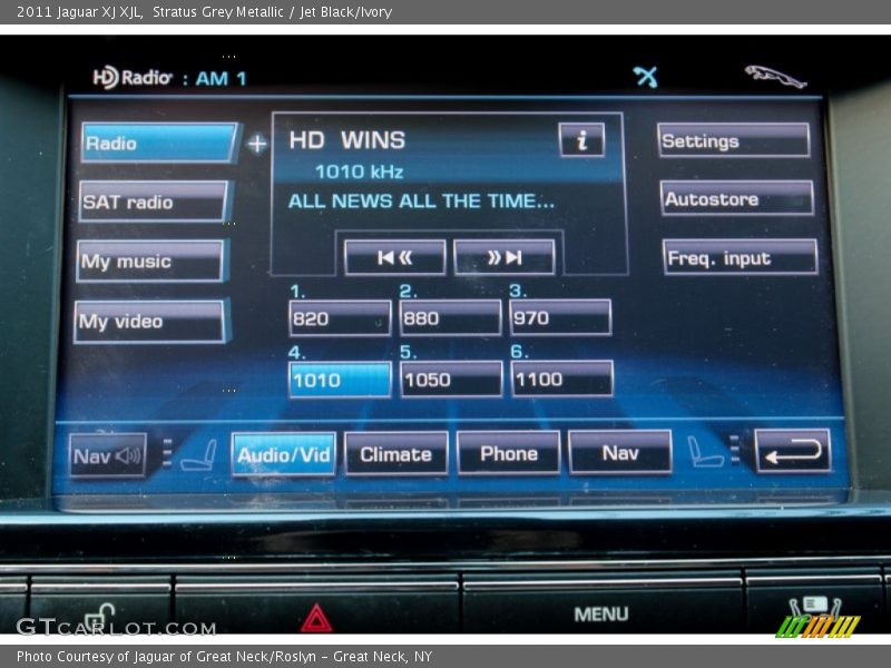 Stratus Grey Metallic / Jet Black/Ivory 2011 Jaguar XJ XJL