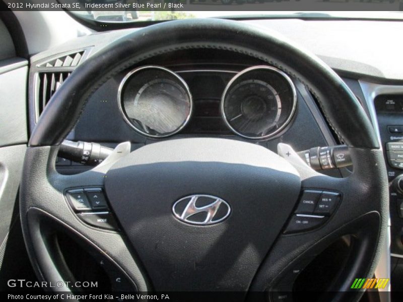 Iridescent Silver Blue Pearl / Black 2012 Hyundai Sonata SE