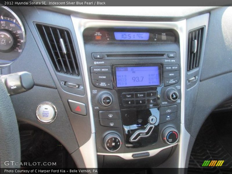 Iridescent Silver Blue Pearl / Black 2012 Hyundai Sonata SE