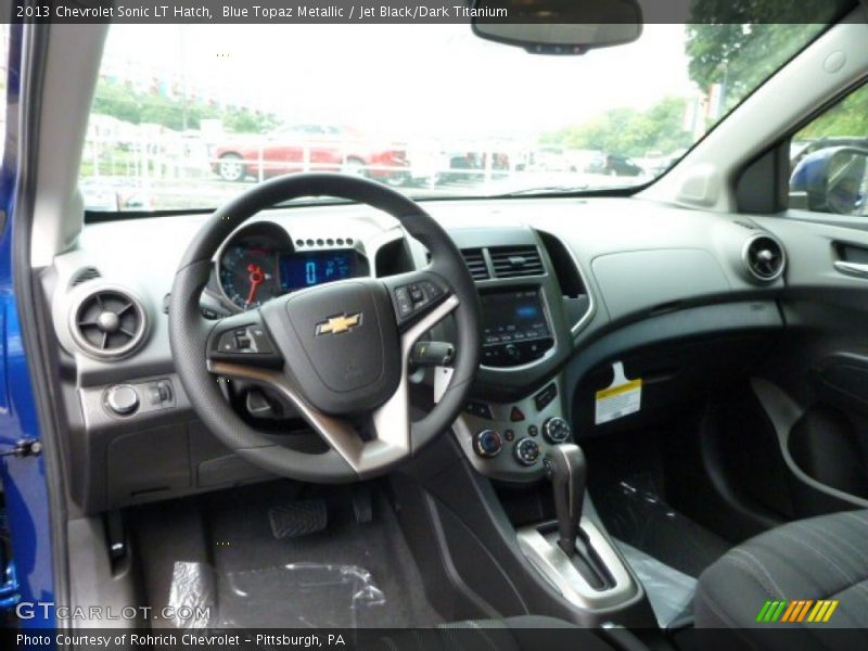 Blue Topaz Metallic / Jet Black/Dark Titanium 2013 Chevrolet Sonic LT Hatch