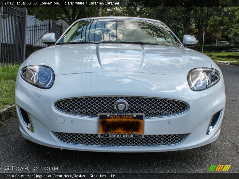 Polaris White / Caramel/Caramel 2012 Jaguar XK XK Convertible
