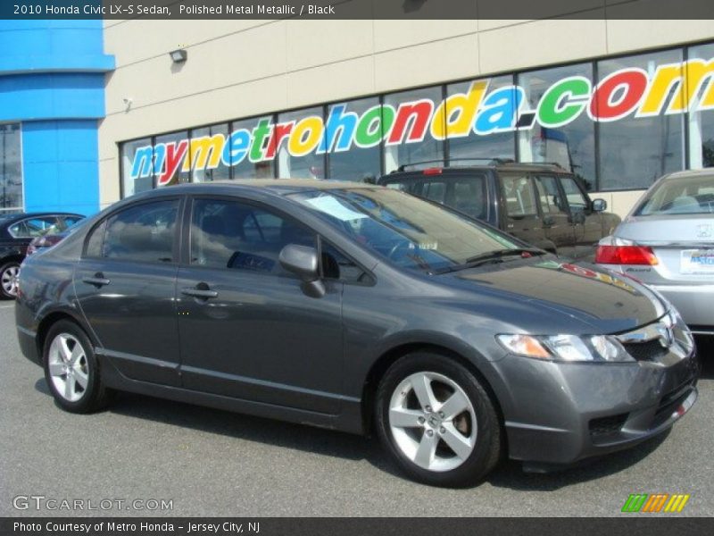 Polished Metal Metallic / Black 2010 Honda Civic LX-S Sedan