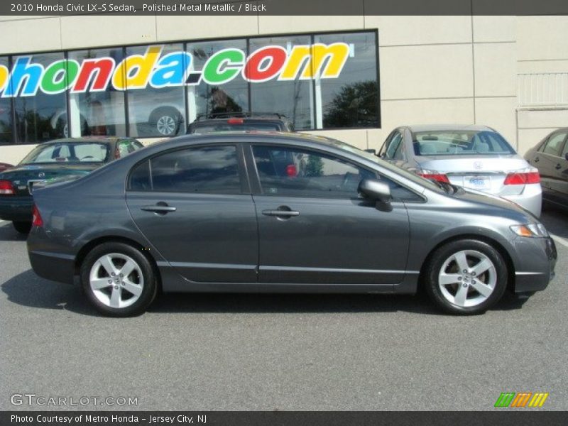 Polished Metal Metallic / Black 2010 Honda Civic LX-S Sedan