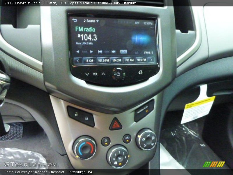 Blue Topaz Metallic / Jet Black/Dark Titanium 2013 Chevrolet Sonic LT Hatch