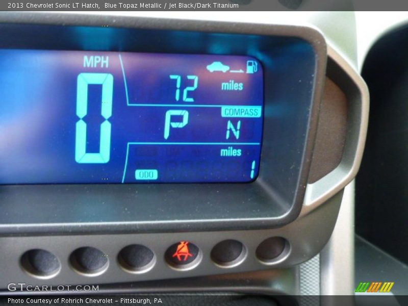 Blue Topaz Metallic / Jet Black/Dark Titanium 2013 Chevrolet Sonic LT Hatch