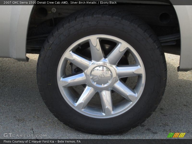 Silver Birch Metallic / Ebony Black 2007 GMC Sierra 1500 Denali Crew Cab AWD