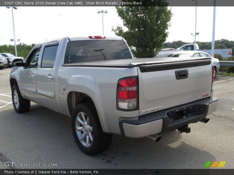 Silver Birch Metallic / Ebony Black 2007 GMC Sierra 1500 Denali Crew Cab AWD