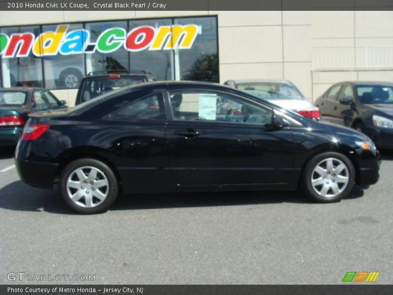 Crystal Black Pearl / Gray 2010 Honda Civic LX Coupe